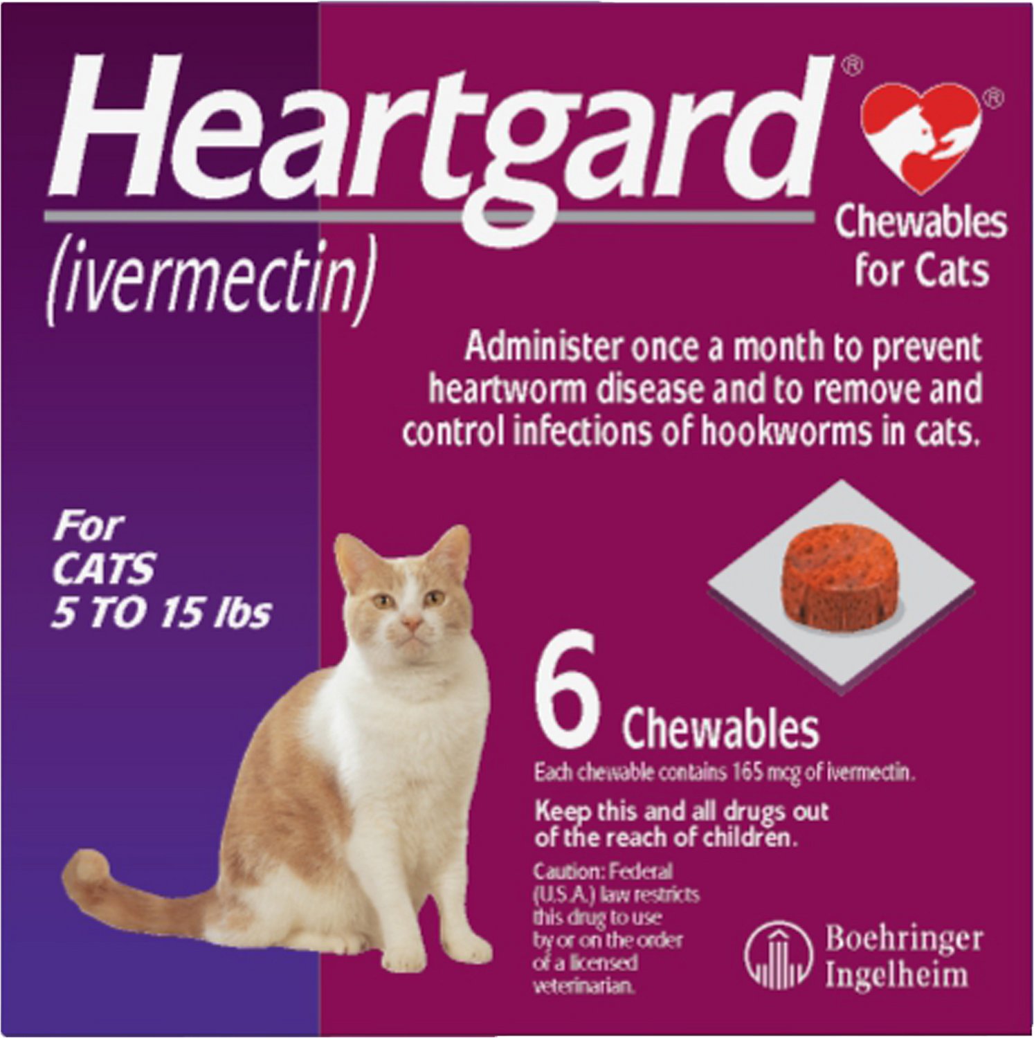 HEARTGARD PLUS SM CAT CHEWABLE #6
