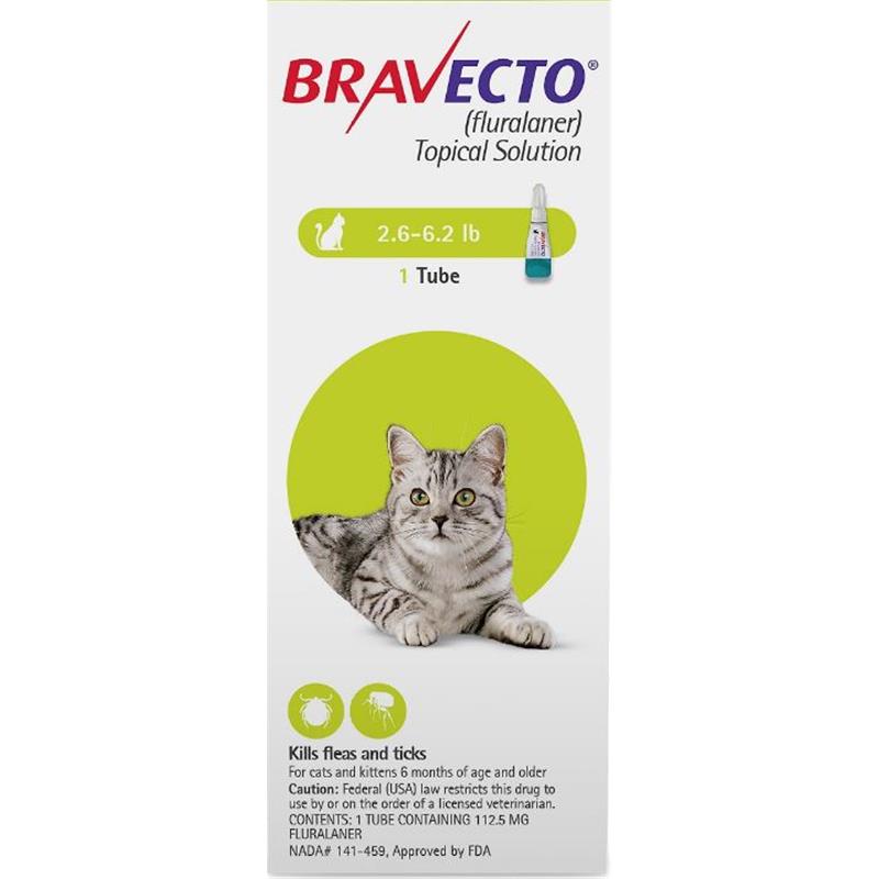 BRAVECTO CAT [2.6-6.2LBS] GREEN
