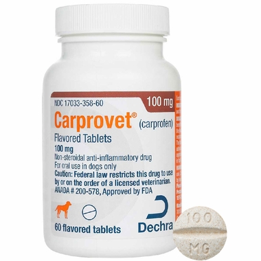 CARPROVET CAPLETS 100MG X 60 exp 3/22
