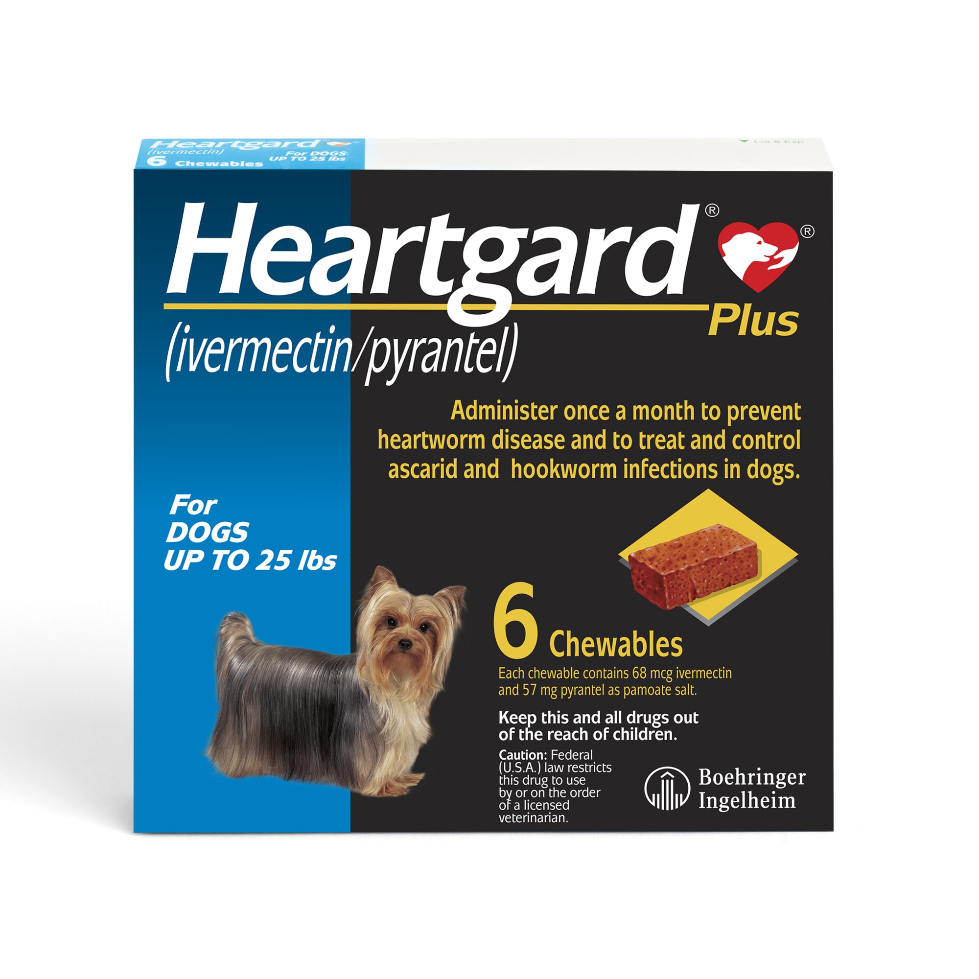 HEARTGARD PLUS SMALL [UP TO 25LBS] 6PK BLUE