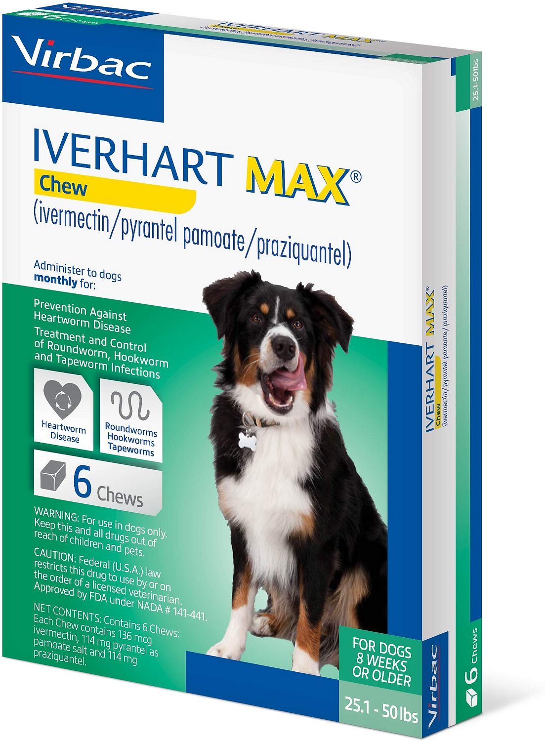 IVERHEART MAX Soft Chew 25.1-50LBS GREEN exp