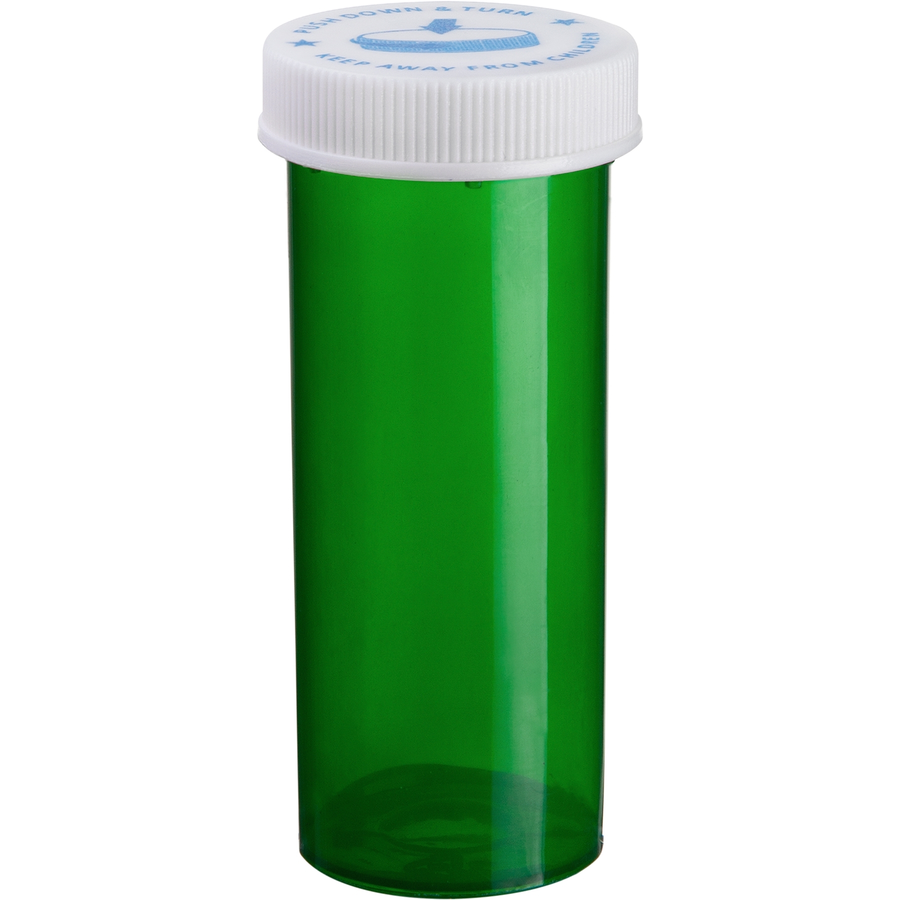 PILL VIALS 8 DRAM GREEN COLOR 410/CS